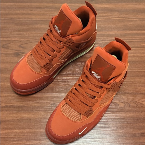 Air Jordan 4 Men's Bold Red Sneakers - Picture 3 of 6